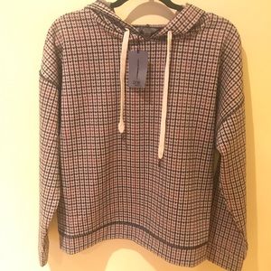 One plaid hoody
